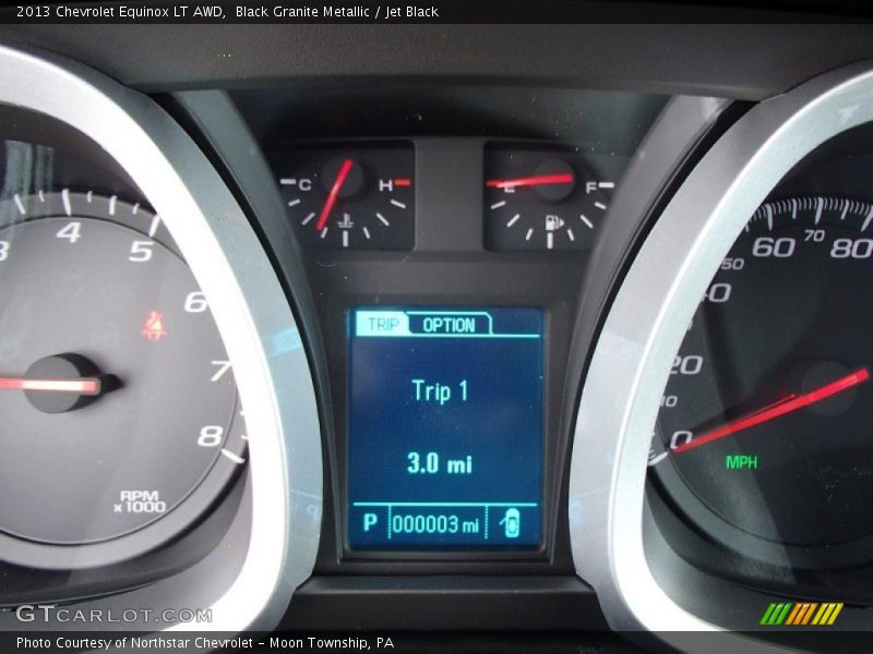 Black Granite Metallic / Jet Black 2013 Chevrolet Equinox LT AWD