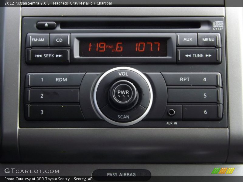 Magnetic Gray Metallic / Charcoal 2012 Nissan Sentra 2.0 S