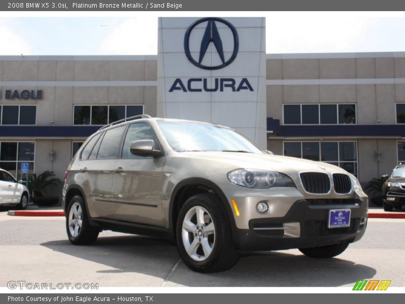Platinum Bronze Metallic / Sand Beige 2008 BMW X5 3.0si