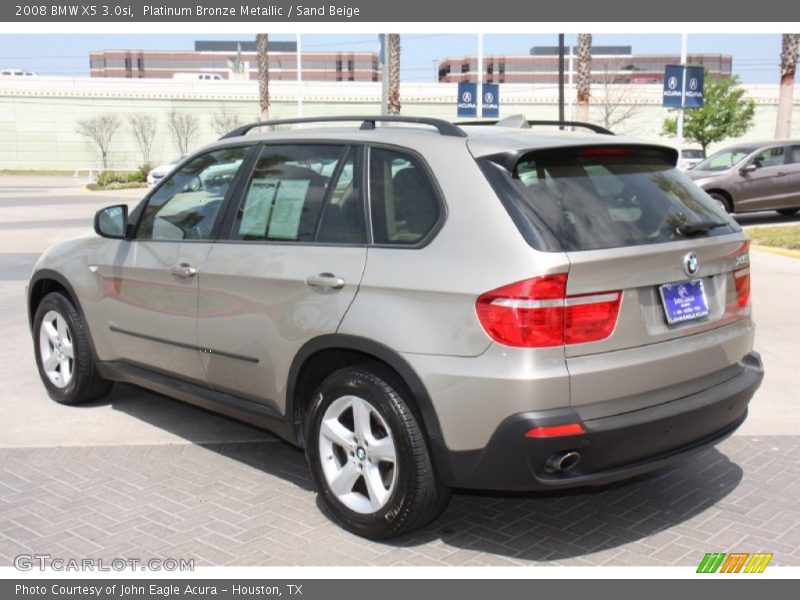 Platinum Bronze Metallic / Sand Beige 2008 BMW X5 3.0si