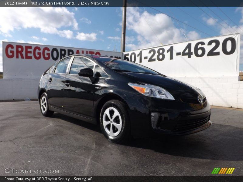 Black / Misty Gray 2012 Toyota Prius 3rd Gen Five Hybrid