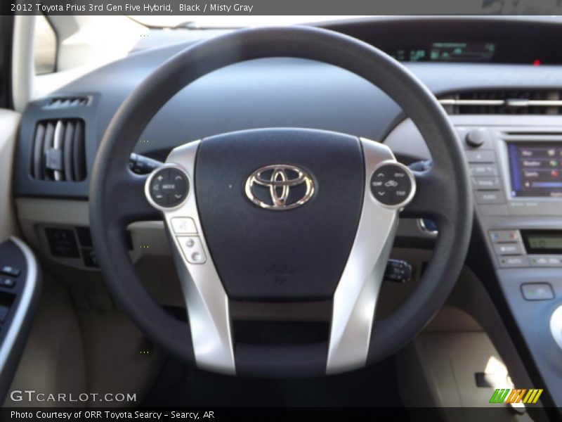 Black / Misty Gray 2012 Toyota Prius 3rd Gen Five Hybrid