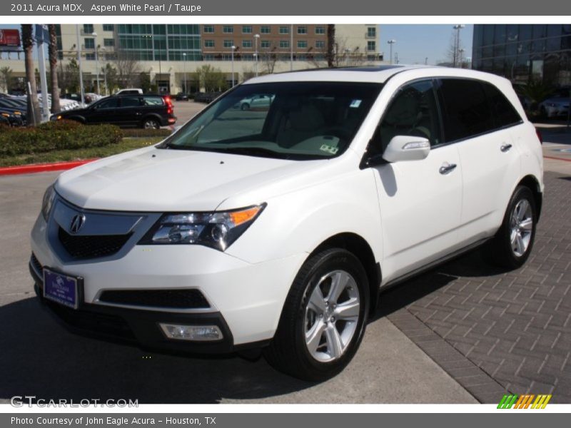 Aspen White Pearl / Taupe 2011 Acura MDX
