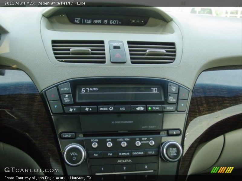 Aspen White Pearl / Taupe 2011 Acura MDX