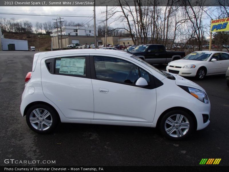 Summit White / Silver/Silver 2013 Chevrolet Spark LT