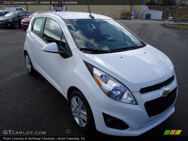 Summit White / Silver/Silver 2013 Chevrolet Spark LT