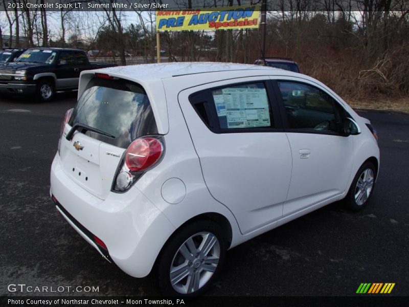 Summit White / Silver/Silver 2013 Chevrolet Spark LT