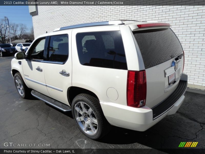 White Diamond Tricoat / Cashmere/Cocoa 2013 Cadillac Escalade Luxury AWD