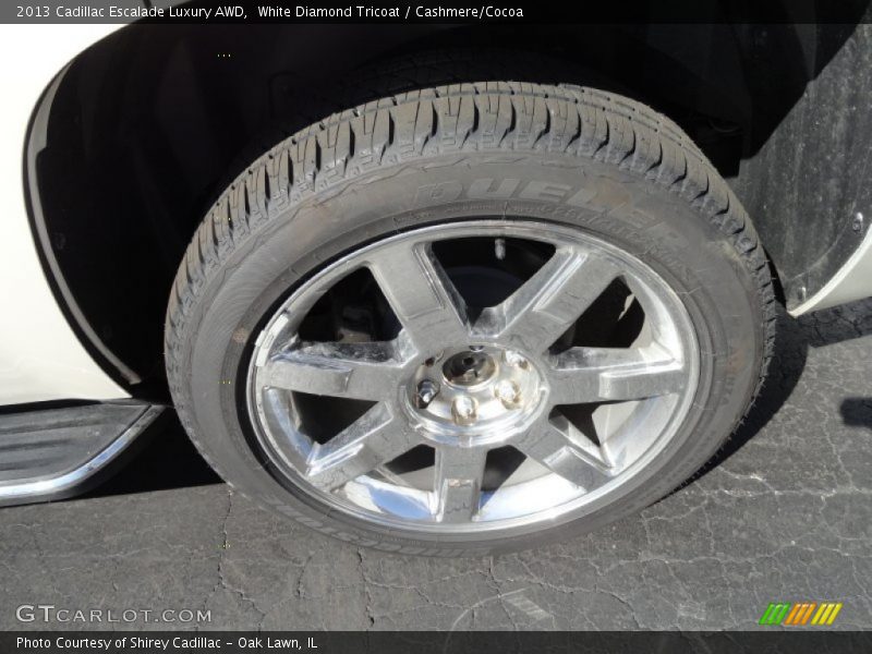 White Diamond Tricoat / Cashmere/Cocoa 2013 Cadillac Escalade Luxury AWD