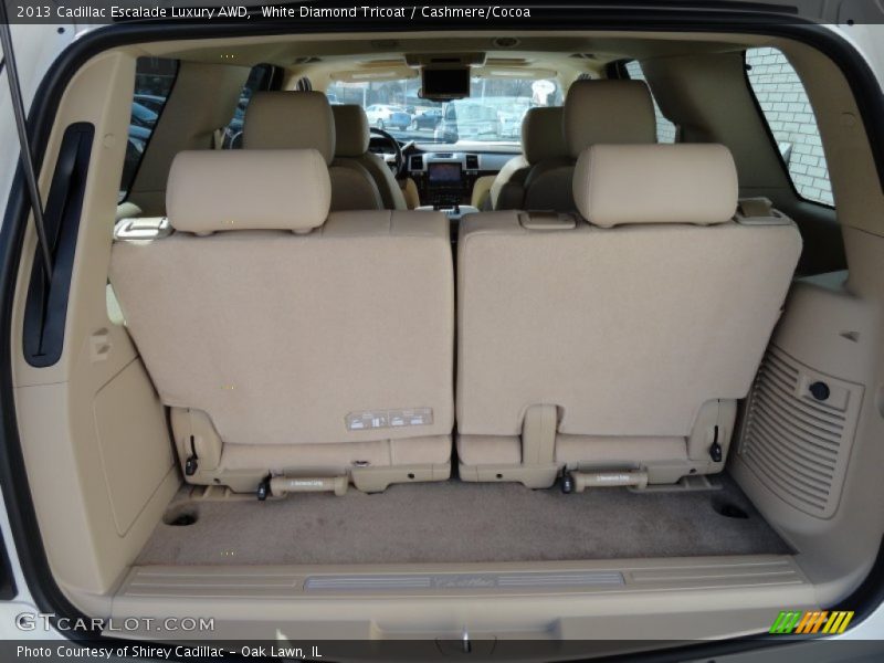 White Diamond Tricoat / Cashmere/Cocoa 2013 Cadillac Escalade Luxury AWD