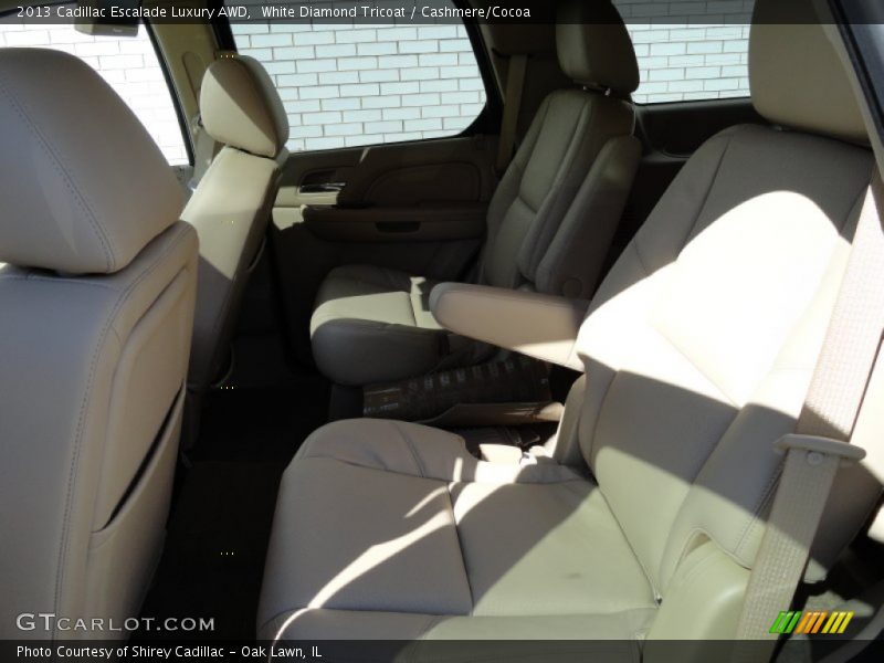 White Diamond Tricoat / Cashmere/Cocoa 2013 Cadillac Escalade Luxury AWD