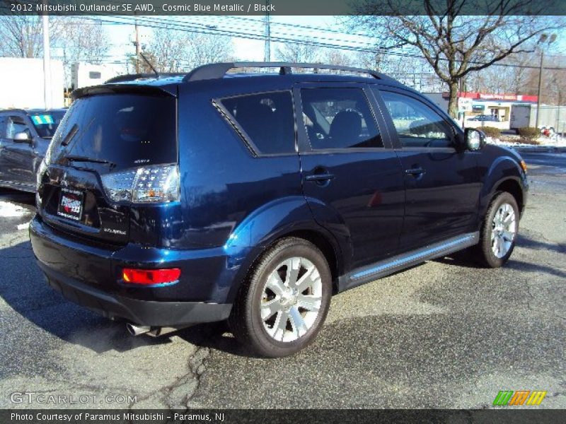 Cosmic Blue Metallic / Black 2012 Mitsubishi Outlander SE AWD