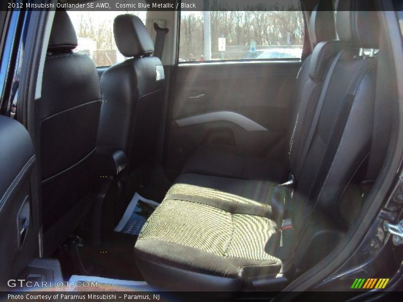Cosmic Blue Metallic / Black 2012 Mitsubishi Outlander SE AWD