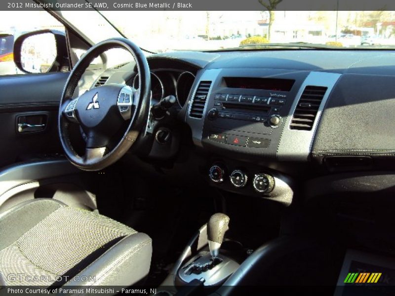 Cosmic Blue Metallic / Black 2012 Mitsubishi Outlander SE AWD