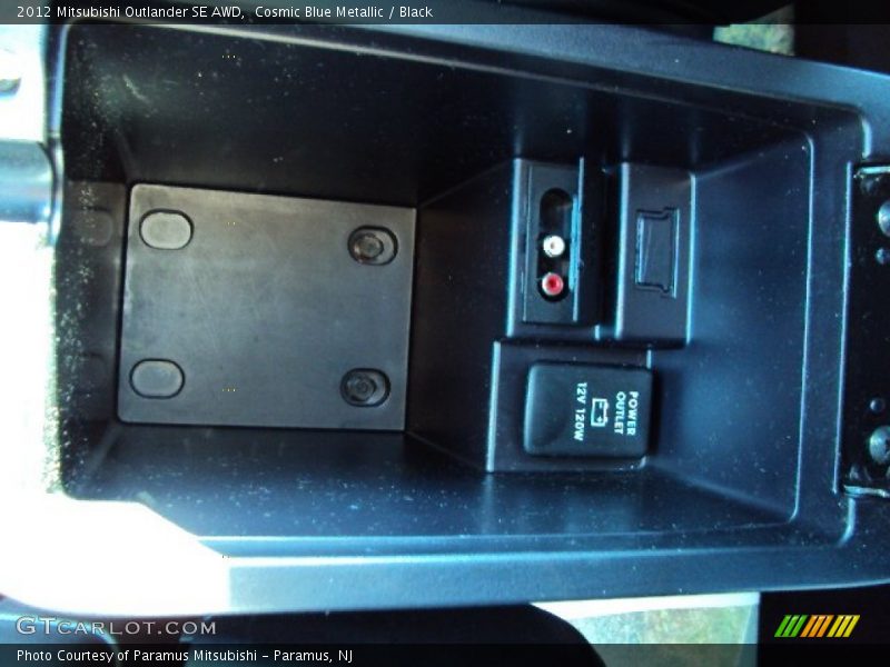 Cosmic Blue Metallic / Black 2012 Mitsubishi Outlander SE AWD