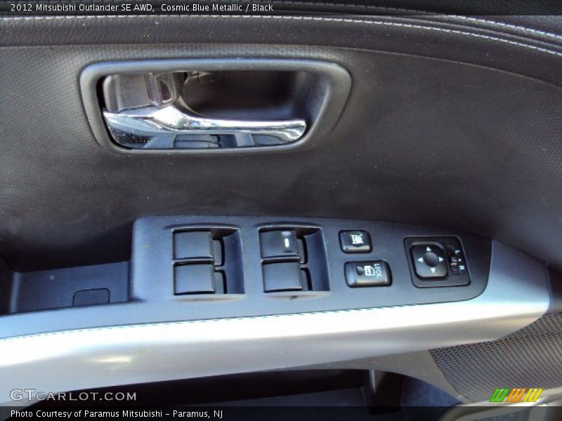 Cosmic Blue Metallic / Black 2012 Mitsubishi Outlander SE AWD