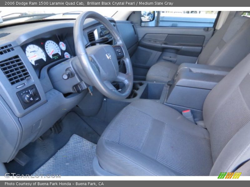 Brilliant Black Crystal Pearl / Medium Slate Gray 2006 Dodge Ram 1500 Laramie Quad Cab