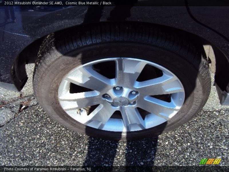 Cosmic Blue Metallic / Black 2012 Mitsubishi Outlander SE AWD