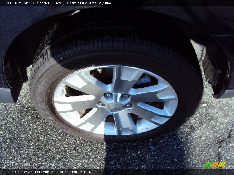 Cosmic Blue Metallic / Black 2012 Mitsubishi Outlander SE AWD