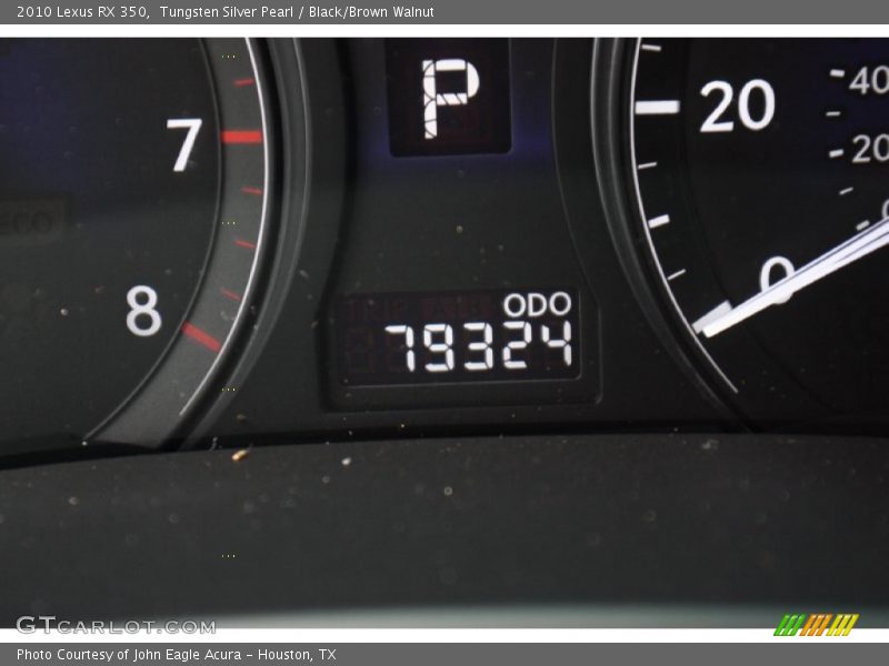Tungsten Silver Pearl / Black/Brown Walnut 2010 Lexus RX 350