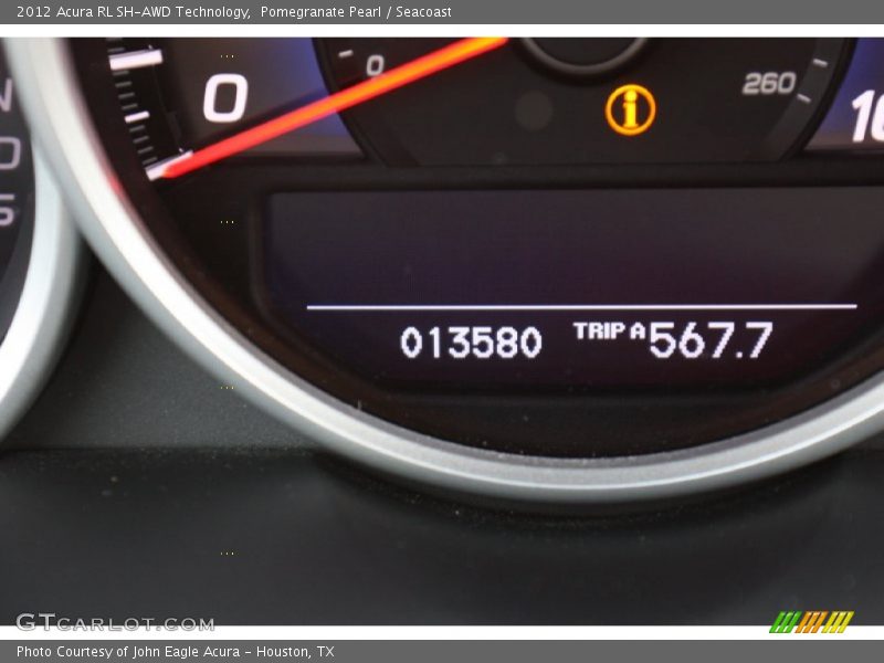 Pomegranate Pearl / Seacoast 2012 Acura RL SH-AWD Technology