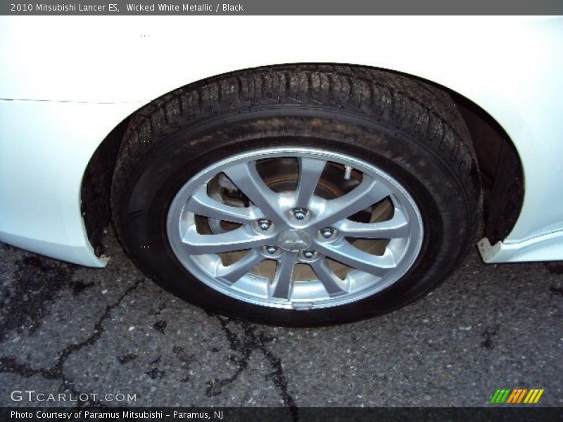 Wicked White Metallic / Black 2010 Mitsubishi Lancer ES