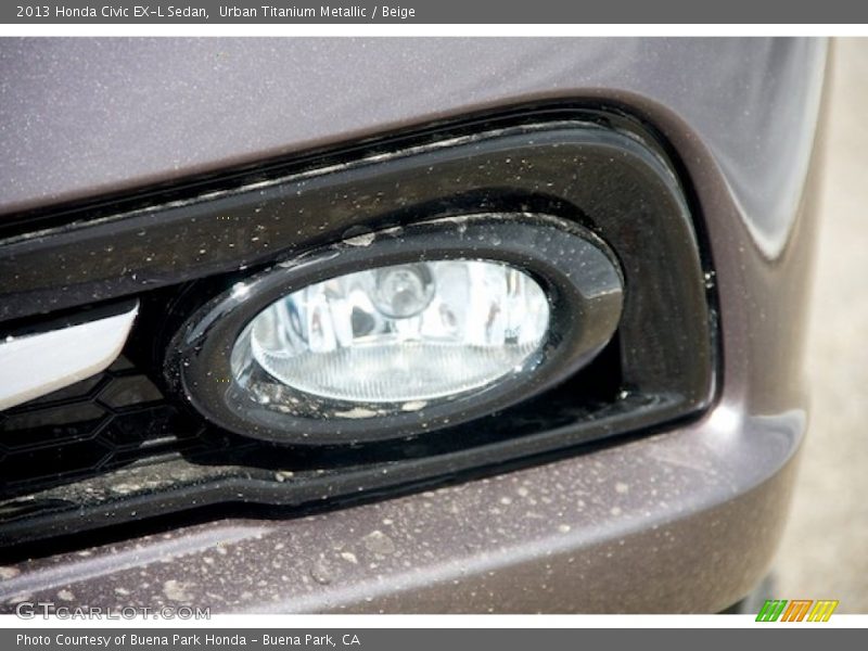Urban Titanium Metallic / Beige 2013 Honda Civic EX-L Sedan