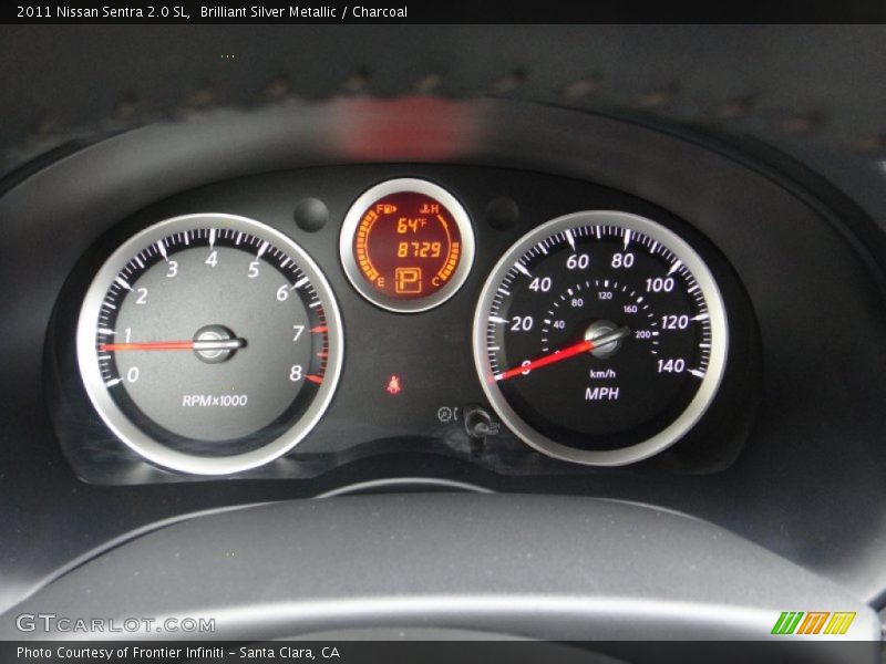 Brilliant Silver Metallic / Charcoal 2011 Nissan Sentra 2.0 SL