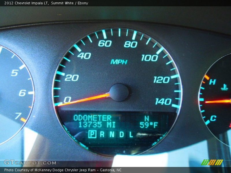 Summit White / Ebony 2012 Chevrolet Impala LT