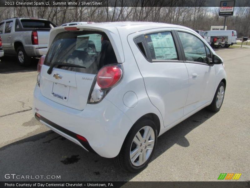 Summit White / Silver/Silver 2013 Chevrolet Spark LS