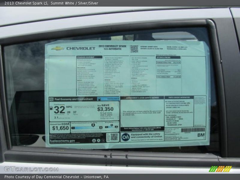 Summit White / Silver/Silver 2013 Chevrolet Spark LS