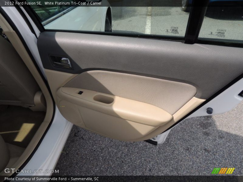 White Platinum Tri-Coat / Camel 2012 Ford Fusion SE