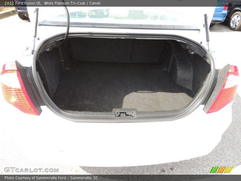 White Platinum Tri-Coat / Camel 2012 Ford Fusion SE