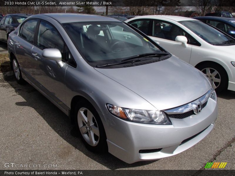 Alabaster Silver Metallic / Black 2010 Honda Civic LX-S Sedan