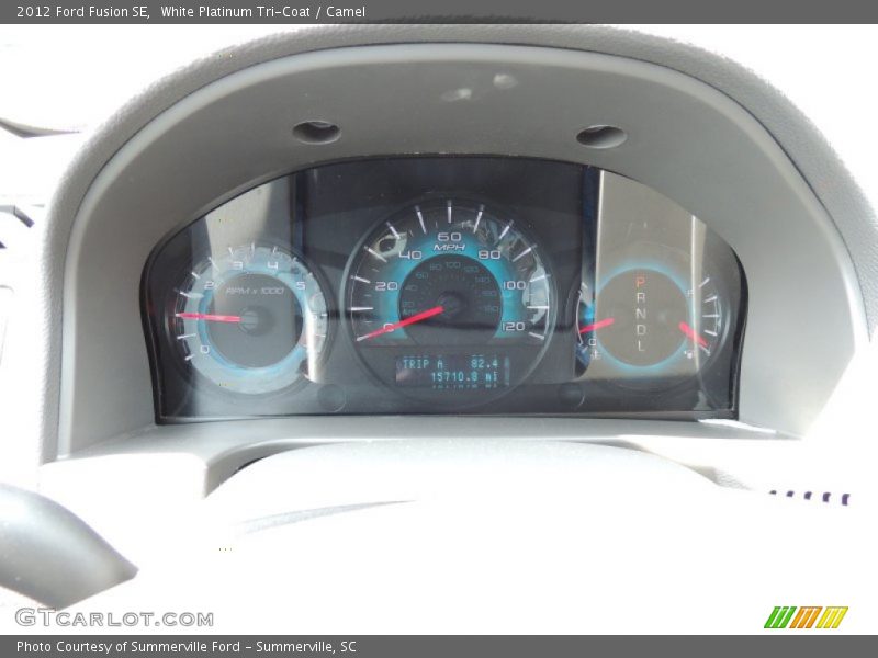 White Platinum Tri-Coat / Camel 2012 Ford Fusion SE