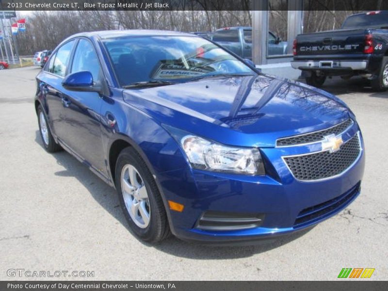 Blue Topaz Metallic / Jet Black 2013 Chevrolet Cruze LT