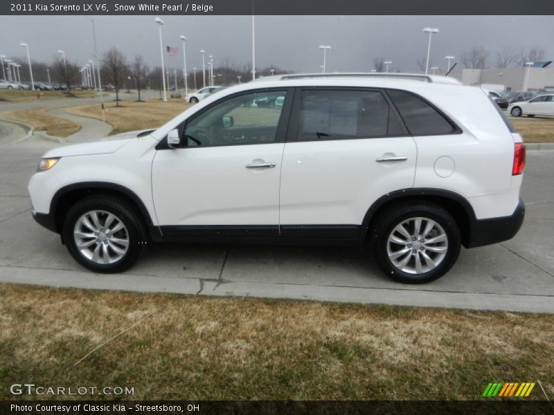 Snow White Pearl / Beige 2011 Kia Sorento LX V6