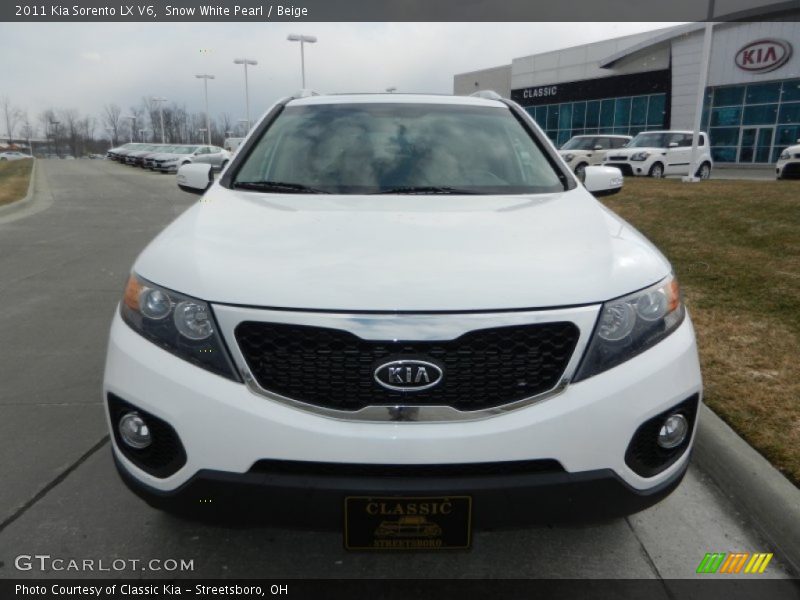 Snow White Pearl / Beige 2011 Kia Sorento LX V6