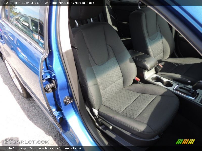 Blue Flame Metallic / Charcoal Black 2012 Ford Fusion SE V6