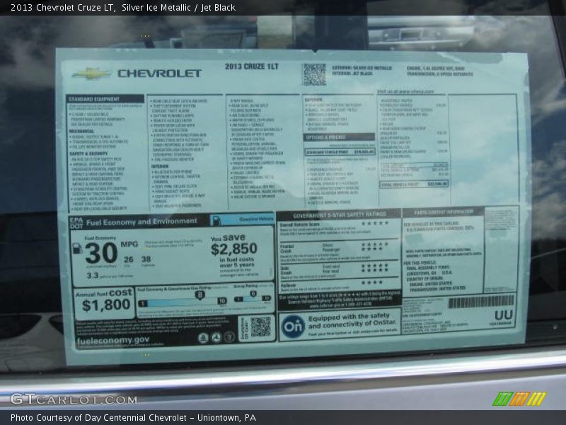 Silver Ice Metallic / Jet Black 2013 Chevrolet Cruze LT