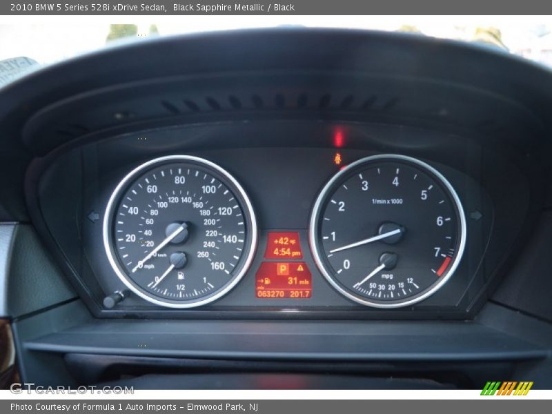 Black Sapphire Metallic / Black 2010 BMW 5 Series 528i xDrive Sedan