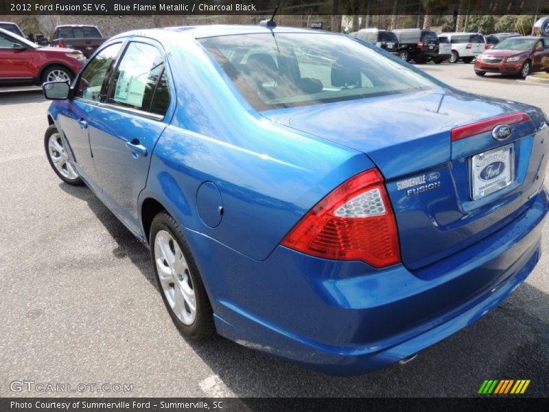 Blue Flame Metallic / Charcoal Black 2012 Ford Fusion SE V6