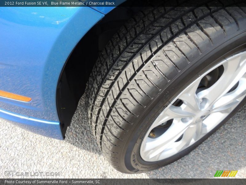 Blue Flame Metallic / Charcoal Black 2012 Ford Fusion SE V6