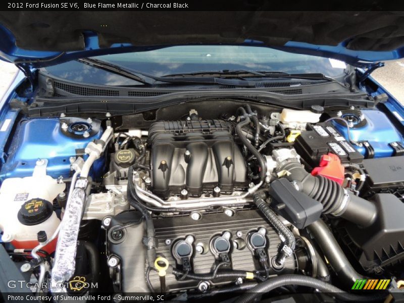 Blue Flame Metallic / Charcoal Black 2012 Ford Fusion SE V6