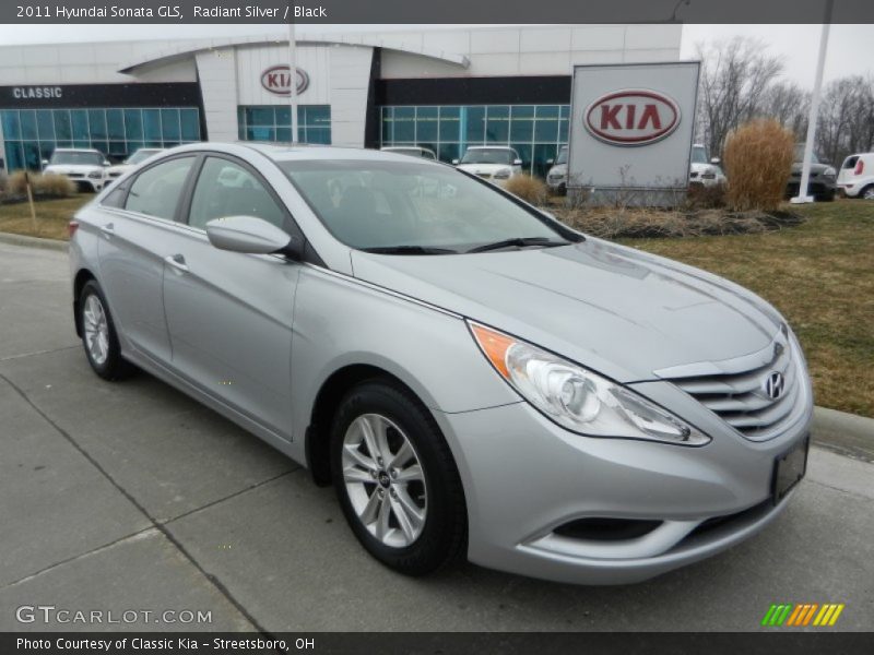 Radiant Silver / Black 2011 Hyundai Sonata GLS