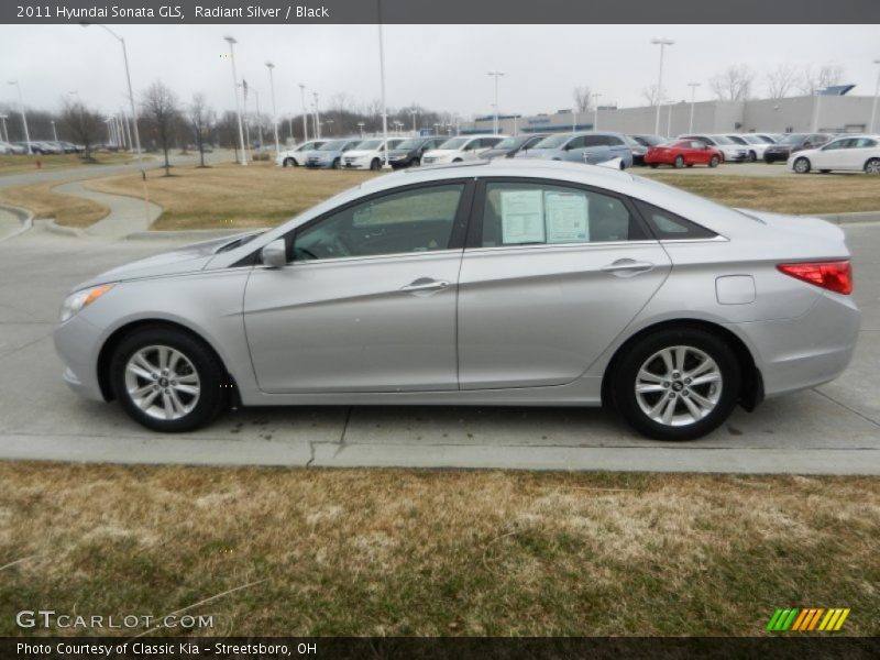 Radiant Silver / Black 2011 Hyundai Sonata GLS