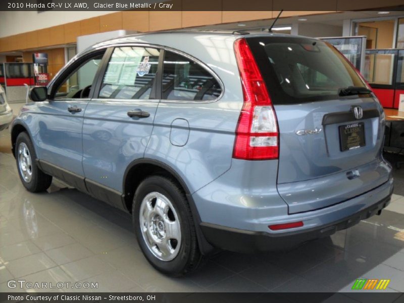 Glacier Blue Metallic / Gray 2010 Honda CR-V LX AWD