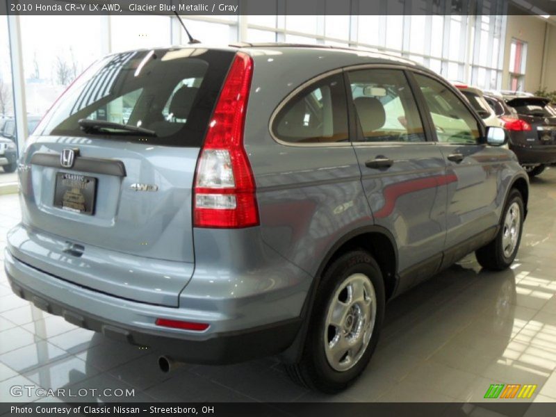 Glacier Blue Metallic / Gray 2010 Honda CR-V LX AWD