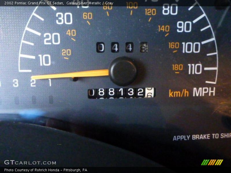 Galaxy Silver Metallic / Gray 2002 Pontiac Grand Prix GT Sedan
