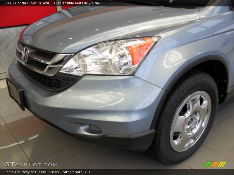 Glacier Blue Metallic / Gray 2010 Honda CR-V LX AWD